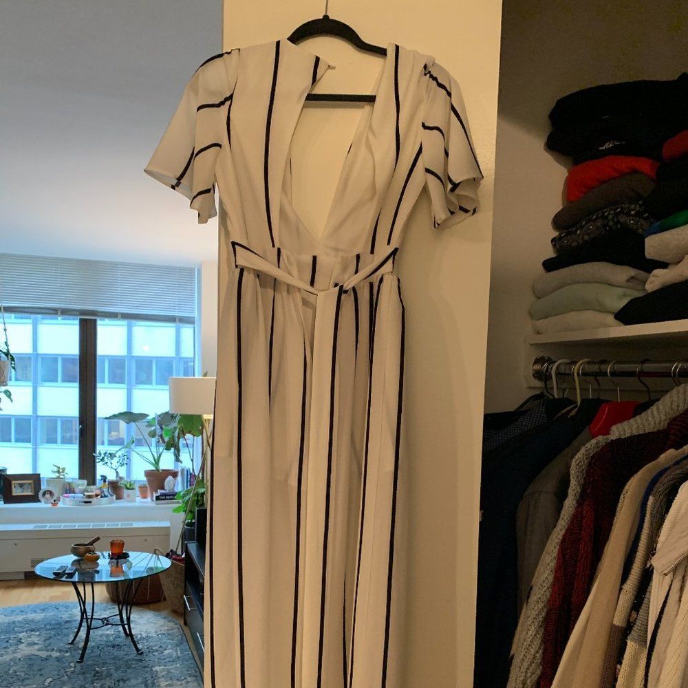 Socialite Striped Maxi Romper - Picture 3 of 4